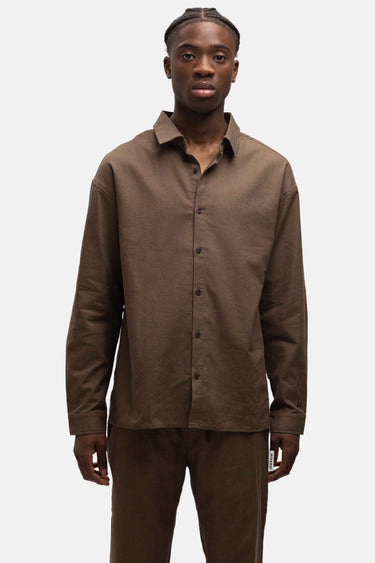 RIVERO - LINEN SHIRT BROWN