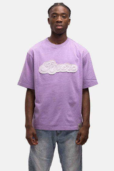 RIVERO - EMBOSSED OVERSIZED T-SHIRT PURPLE