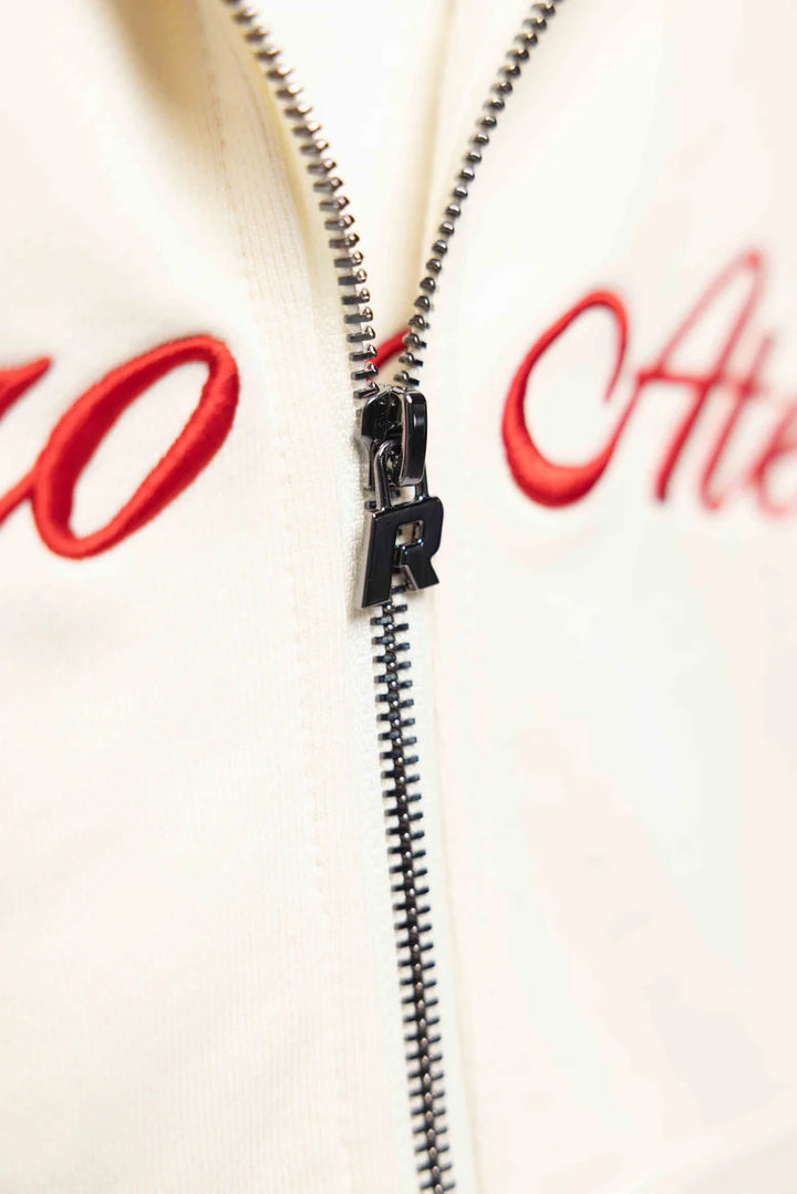 RIVERO - ATELIER RETRO DOUBLE ZIP HOODIE OFF WHITE