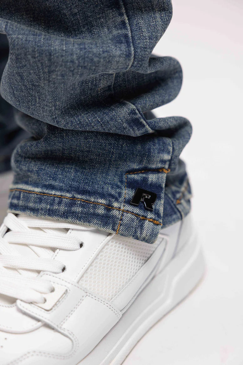 RIVERO - DESTROYER BUTTONED DENIM JEANS