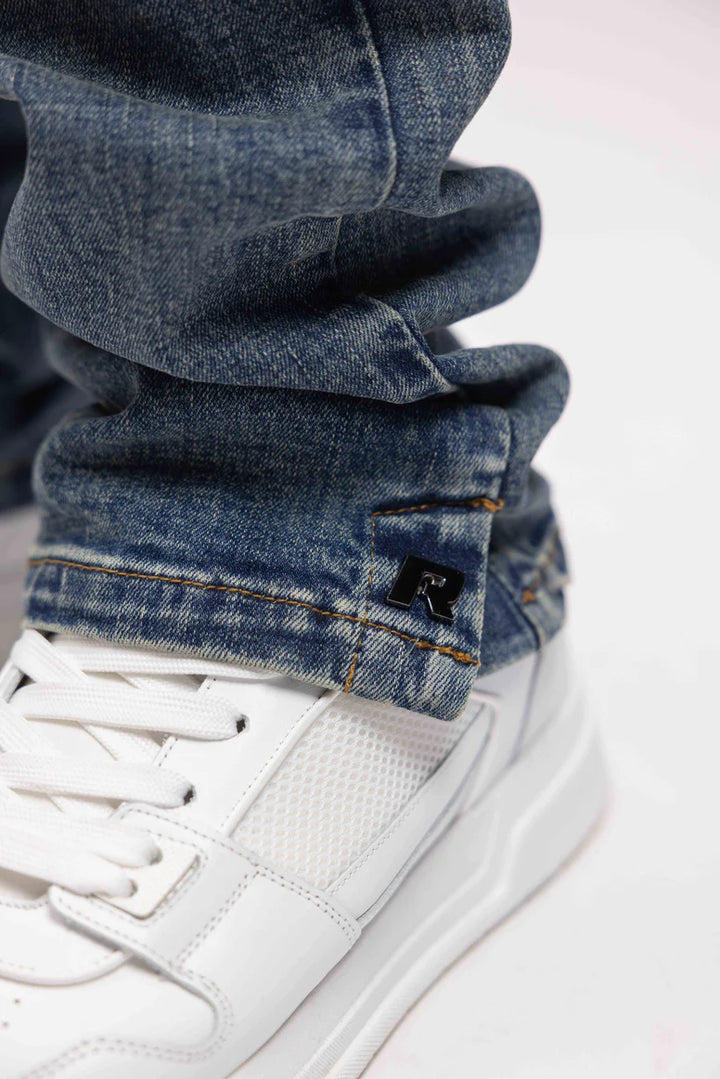 RIVERO - DESTROYER BUTTONED DENIM JEANS