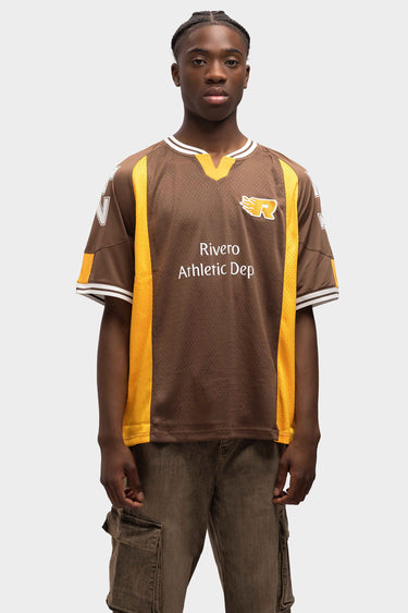 RIVERO - JERSEY OVERSIZED BROWN/ORANGE