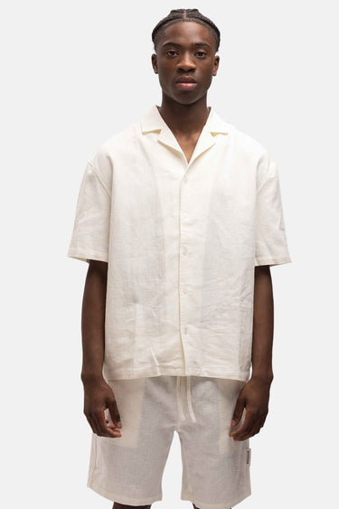RIVERO - LINEN SHIRT SHORT SLEEVE WHITE