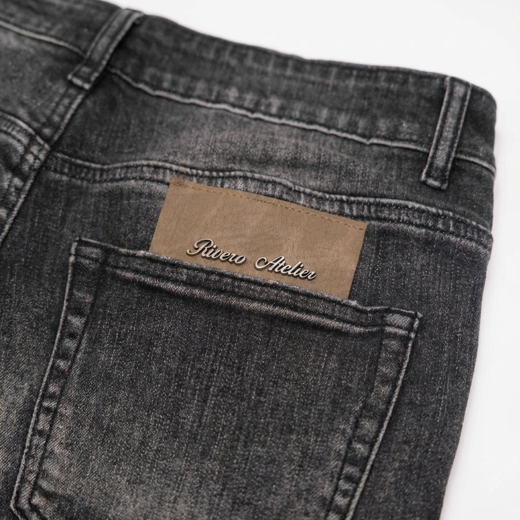 RIVERO - SHADOW SLIGHTLY SPLIT WASHED DENIM