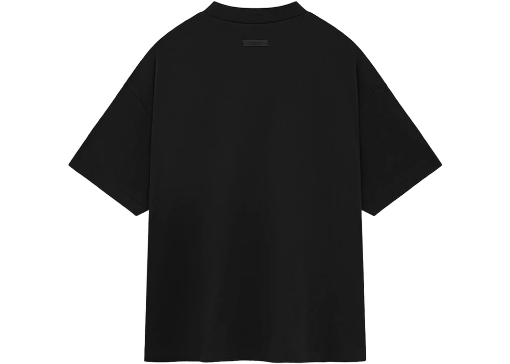 FEAR OF GOD ESSENTIALS - FW24 JERSEY CREWNWECK T-SHIRT - BLACK/YELLOW