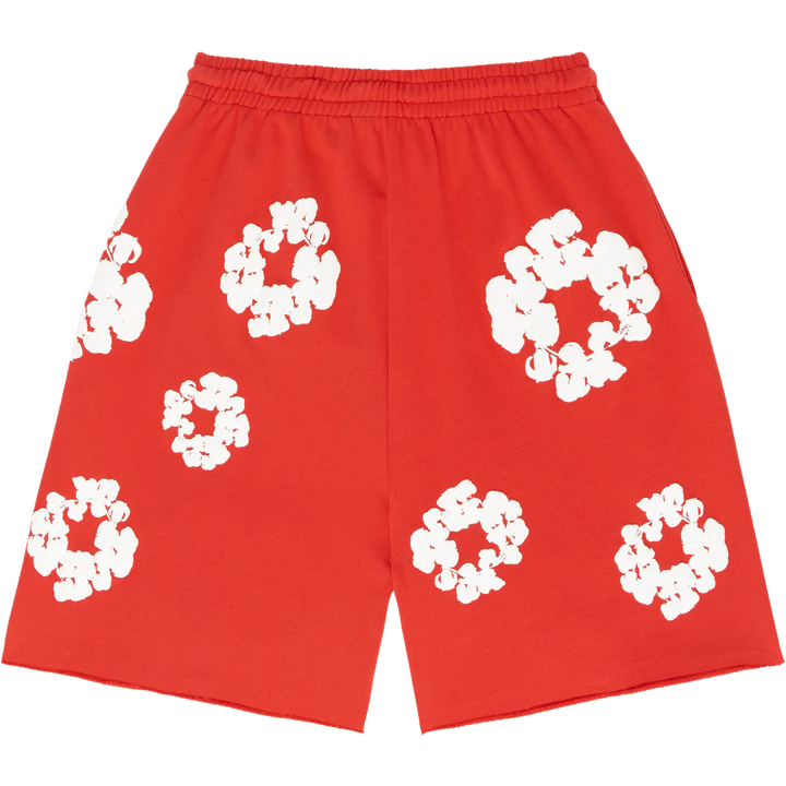 DENIM TEARS - THE COTTON WREATH SHORT RED