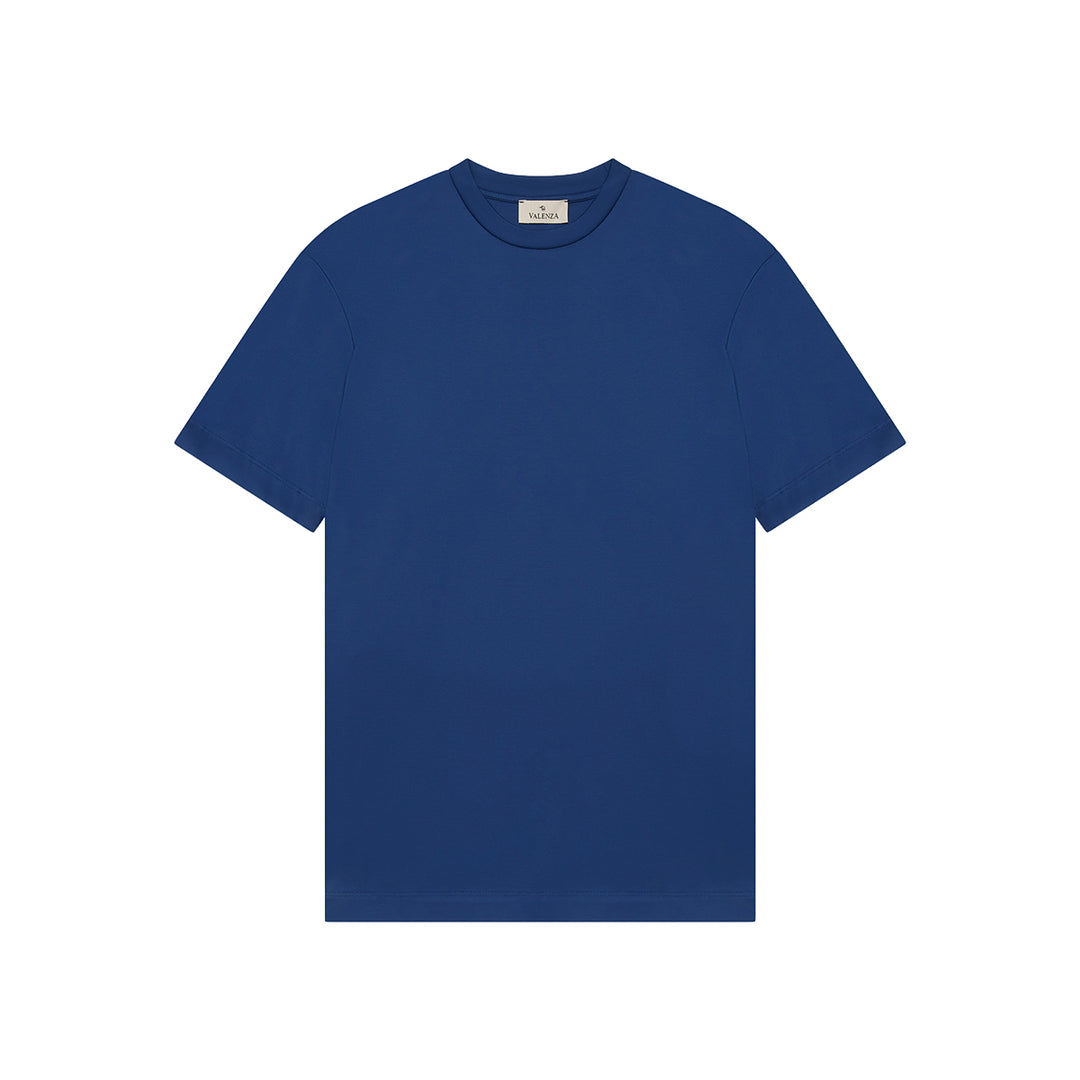 VALENZA - INTERLOCK SUPIMA T-SHIRT COBALT