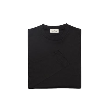 VALENZA - INTERLOCK SUPIMA T-SHIRT LONG SLEEVE BLACK