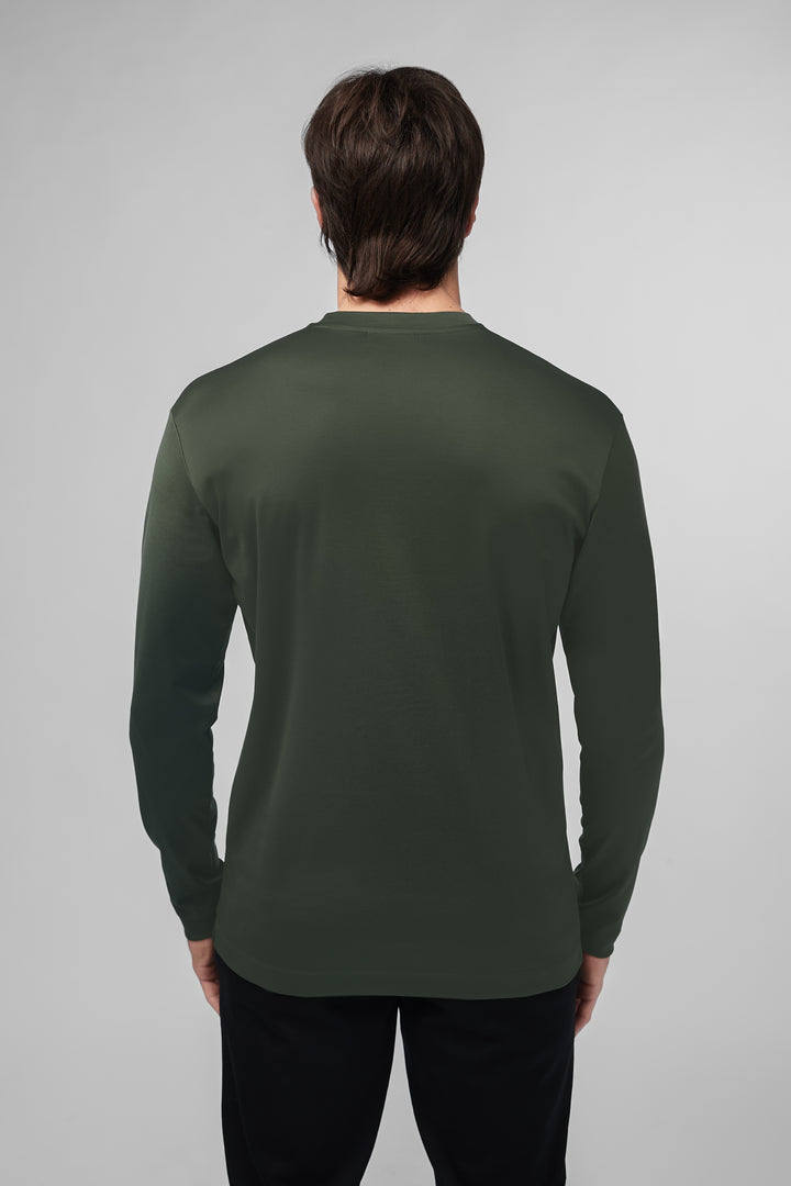 VALENZA - INTERLOCK SUPIMA T-SHIRT LONG SLEEVE GREEN