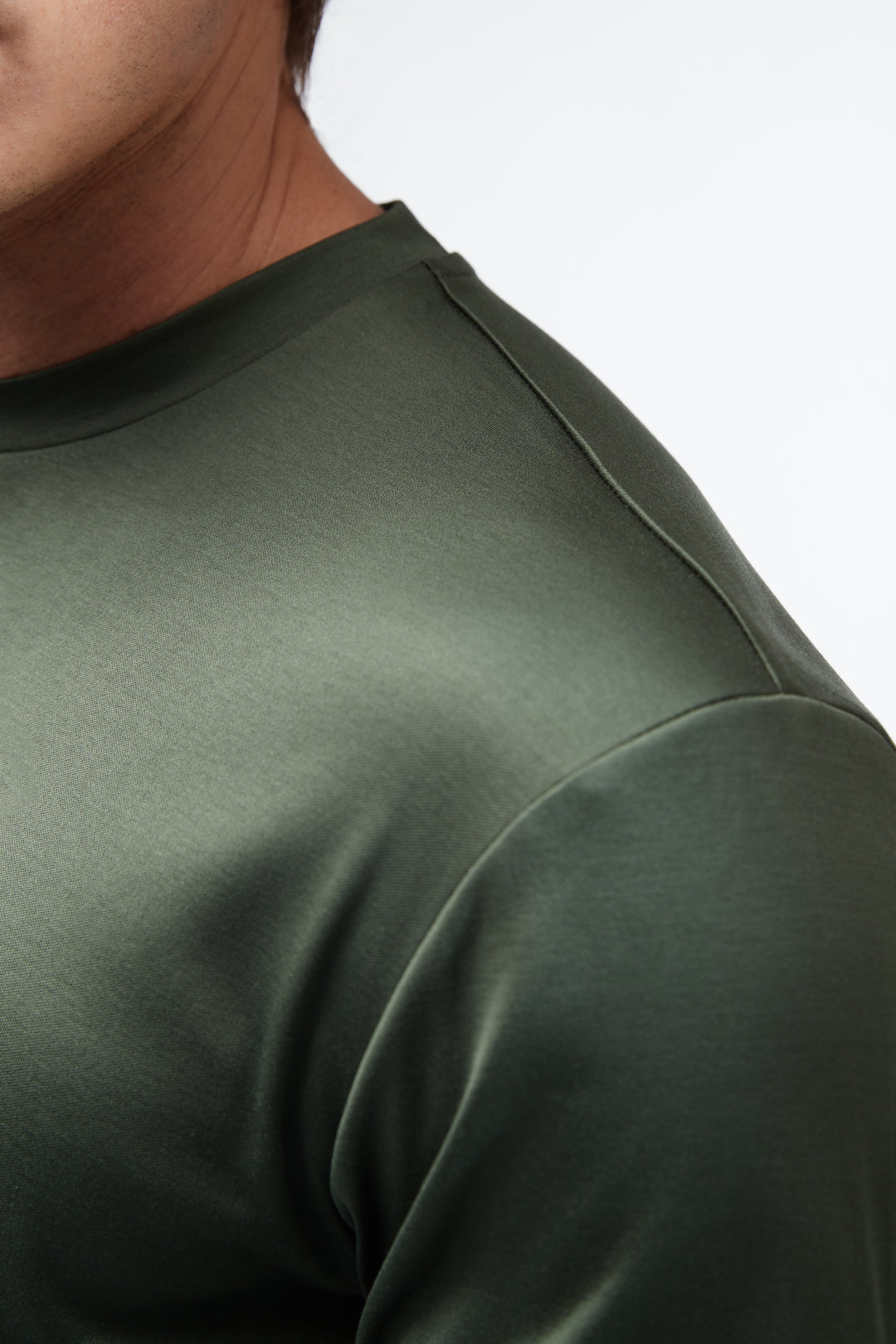 VALENZA - INTERLOCK SUPIMA T-SHIRT LONG SLEEVE GREEN