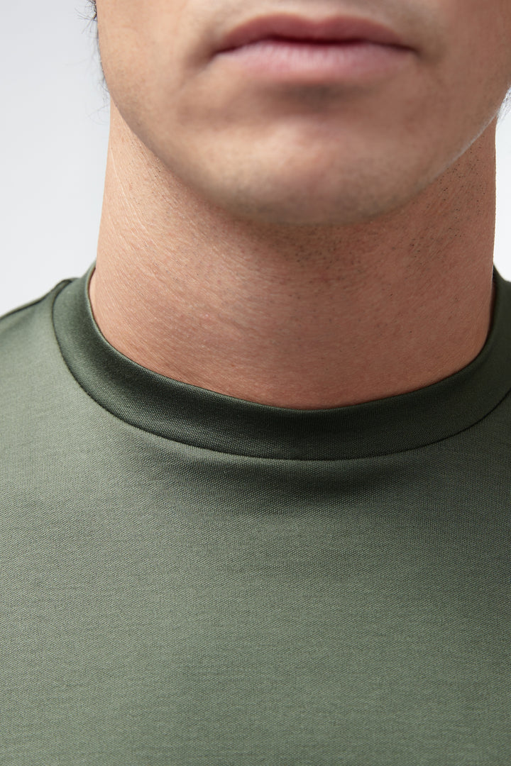 VALENZA - INTERLOCK SUPIMA T-SHIRT LONG SLEEVE GREEN