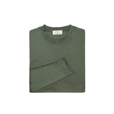 VALENZA - INTERLOCK SUPIMA T-SHIRT LONG SLEEVE GREEN