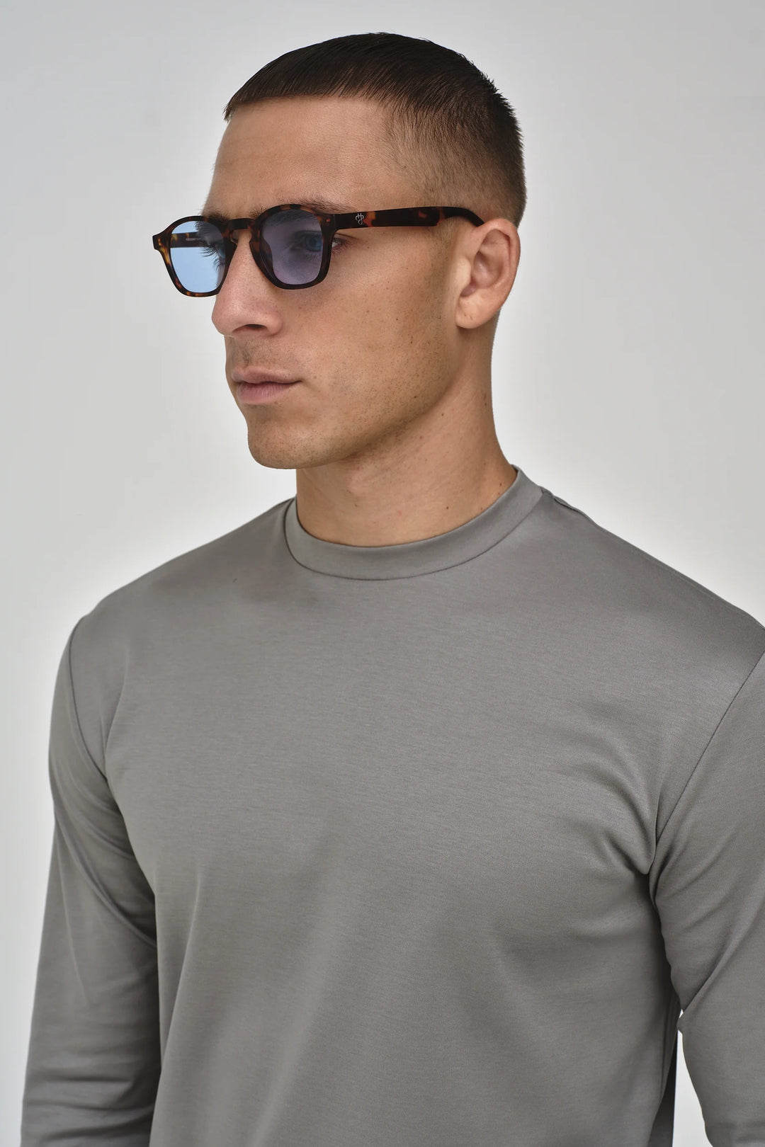 VALENZA - INTERLOCK SUPIMA T-SHIRT LONG SLEEVE GREY