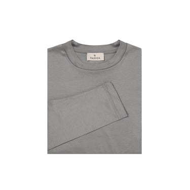 VALENZA - INTERLOCK SUPIMA T-SHIRT LONG SLEEVE GREY