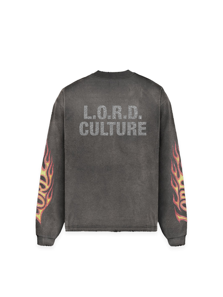LORD CULTURE - FLAME LONGSLEEVE - VINTAGE GREY