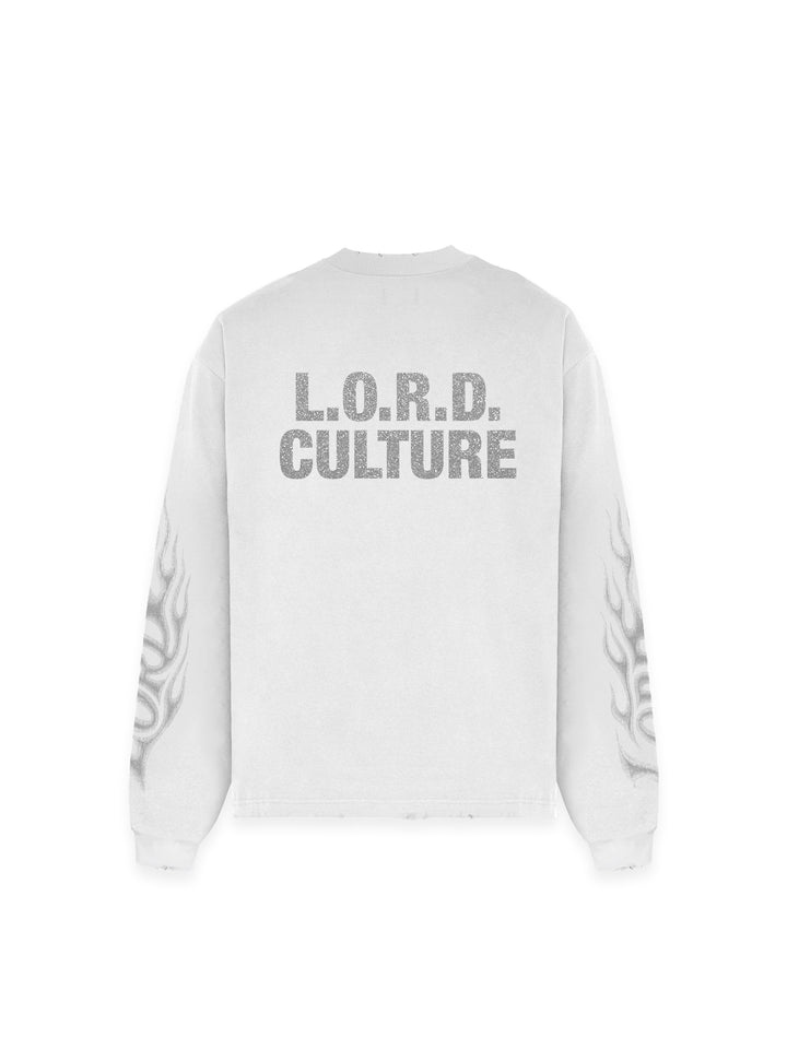LORD CULTURE - FLAME LONGSLEEVE - WHITE