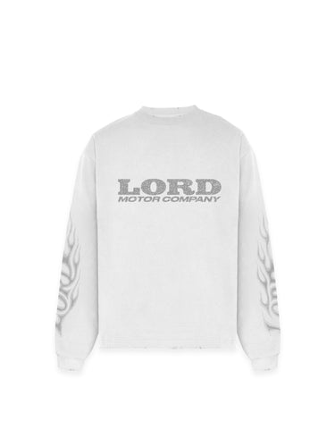 LORD CULTURE - FLAME LONGSLEEVE - WHITE