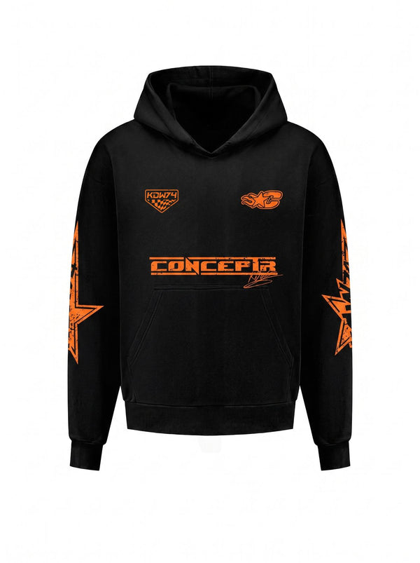 CONCEPT R X KDW - LIMITED EDITION HOODIE BLACK/ORANGE