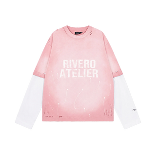 RIVERO - FADE ARTIFACT DAWN DOUBLE LAYERED TEE
