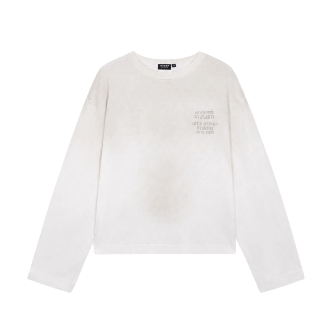 RIVERO - STUDIO WASHED LIGHTWEIGHT LONGSLEEVE WHITE