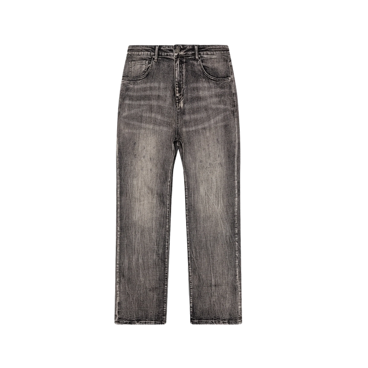 RIVERO - BLEACH WASHED DENIM JEANS DARK