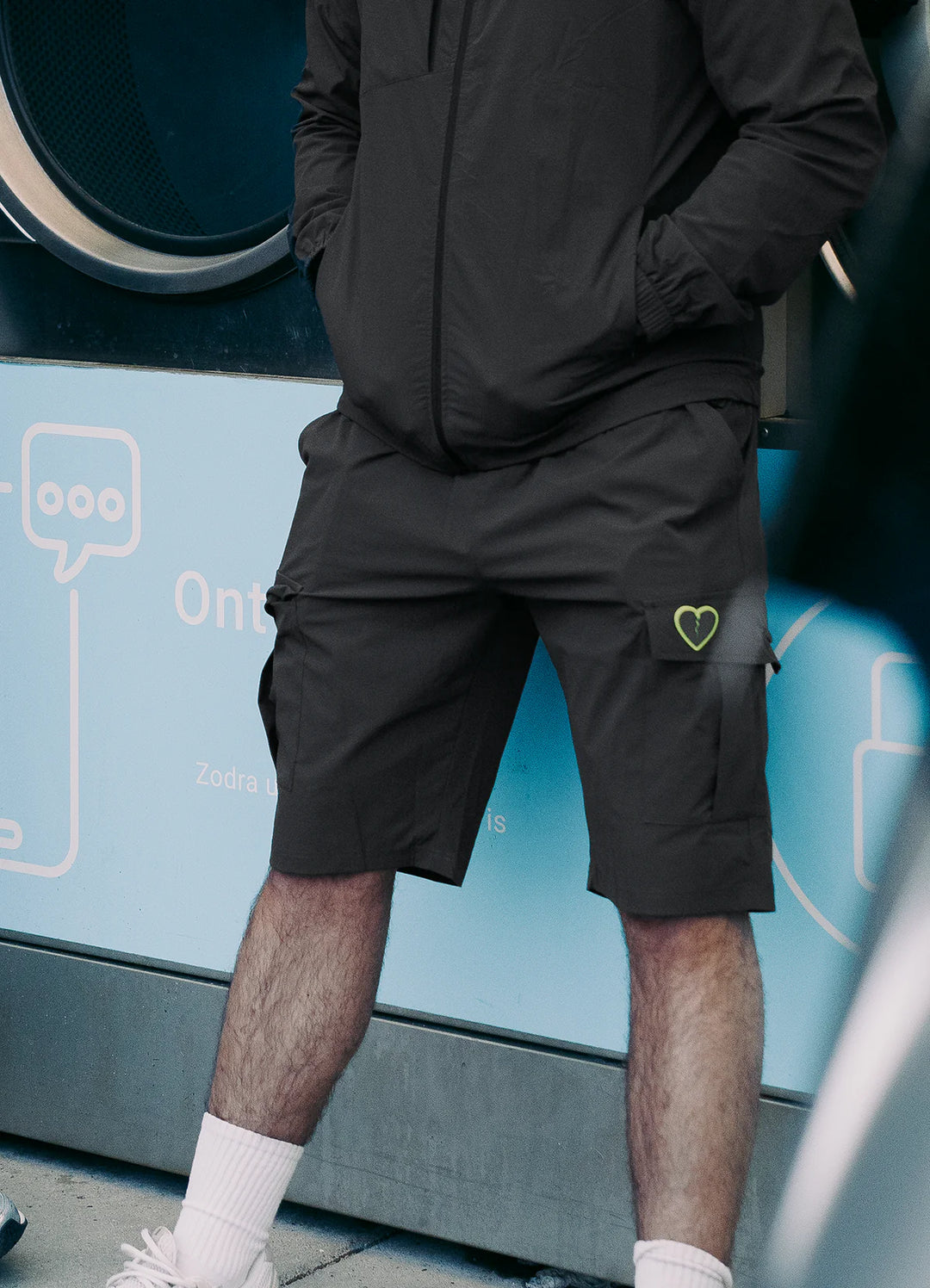BILLION AND BEYOND - COMBAT SHORTS - GREY/NEON