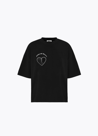 BILLION AND BEYOND - CRACK HEART TEE BLACK