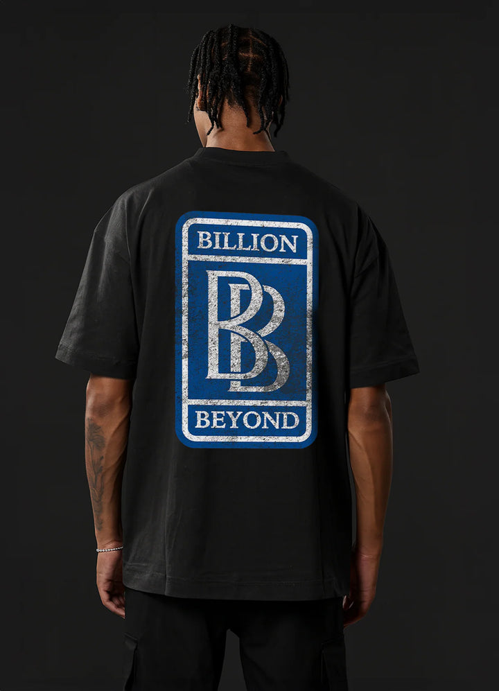 BILLION AND BEYOND - EMBLEM TEE - WASHED BLACK