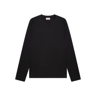 VALENZA - INTERLOCK SUPIMA T-SHIRT LONG SLEEVE - BLACK