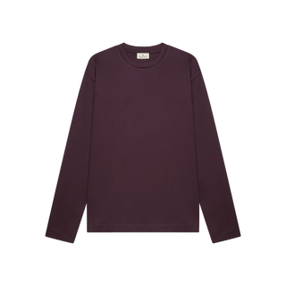 VALENZA - INTERLOCK SUPIMA T-SHIRT LONG SLEEVE - BURGUNDY RED