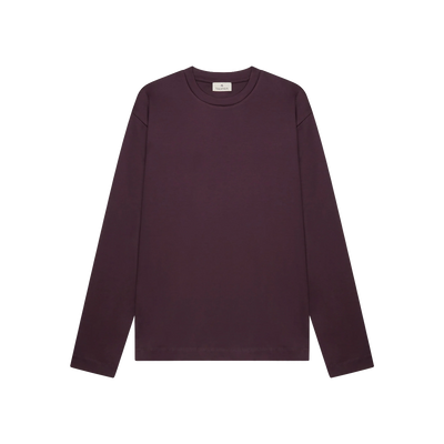 VALENZA - INTERLOCK SUPIMA T-SHIRT LONG SLEEVE - BURGUNDY RED