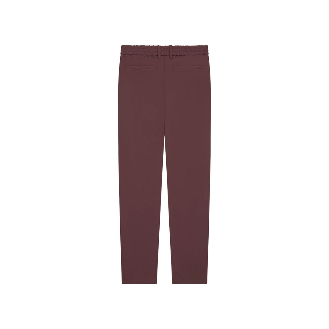 VALENZA - WARM TECH STRETCH TAPERED TROUSERS - DARK SIENNA