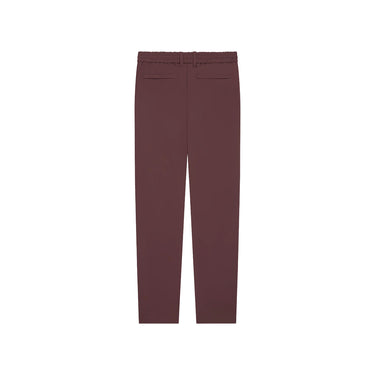 VALENZA - WARM TECH STRETCH TAPERED TROUSERS - DARK SIENNA