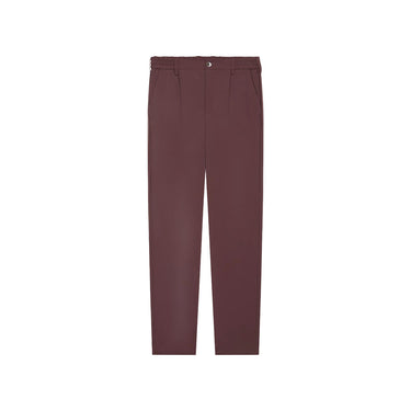 VALENZA - WARM TECH STRETCH TAPERED TROUSERS - DARK SIENNA