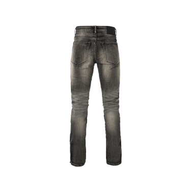 RIVERO - BUTTON RIPPED DENIM JEANS GREY