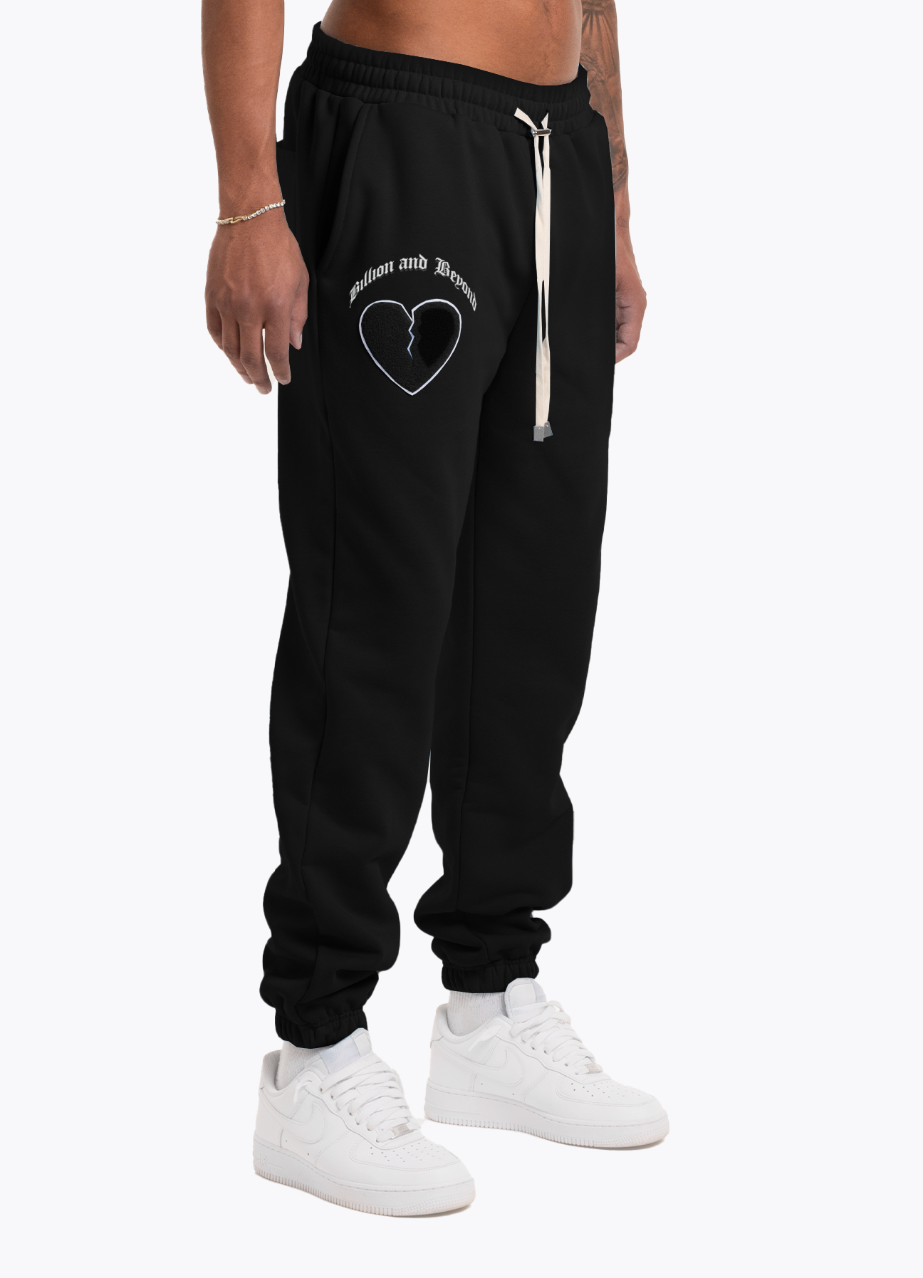 Heart Sweatpants | Black main image 0