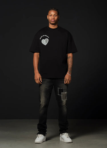 BILLION AND BEYOND - CRACK HEART - BLACK/GREY