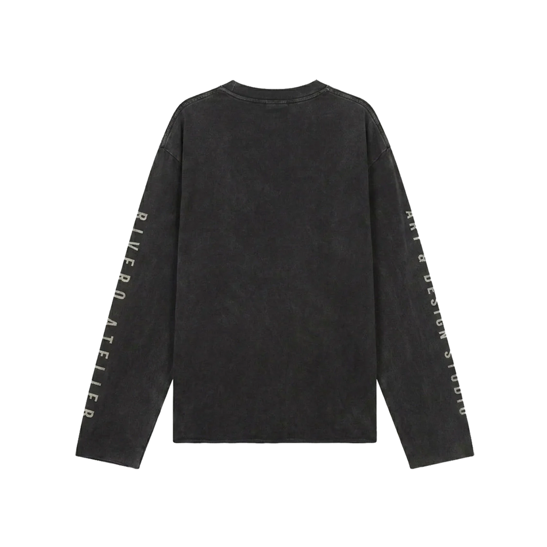 RIVERO - DAYDREAMS RAW EDGE LONGSLEEVE - WASHED BLACK