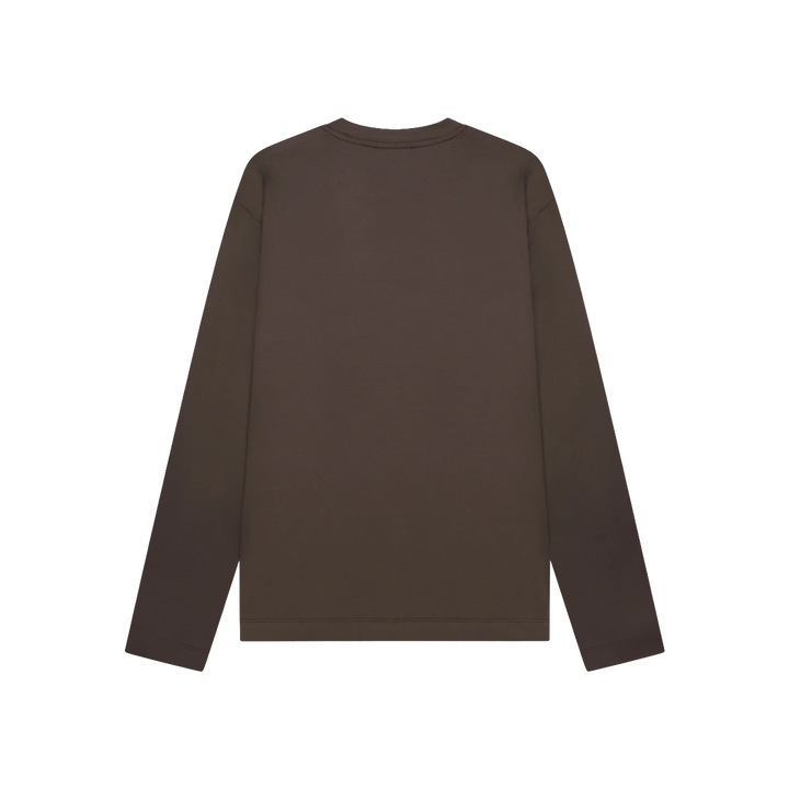 VALENZA - INTERLOCK SUPIMA T-SHIRT LONG SLEEVE - EBONY BROWN