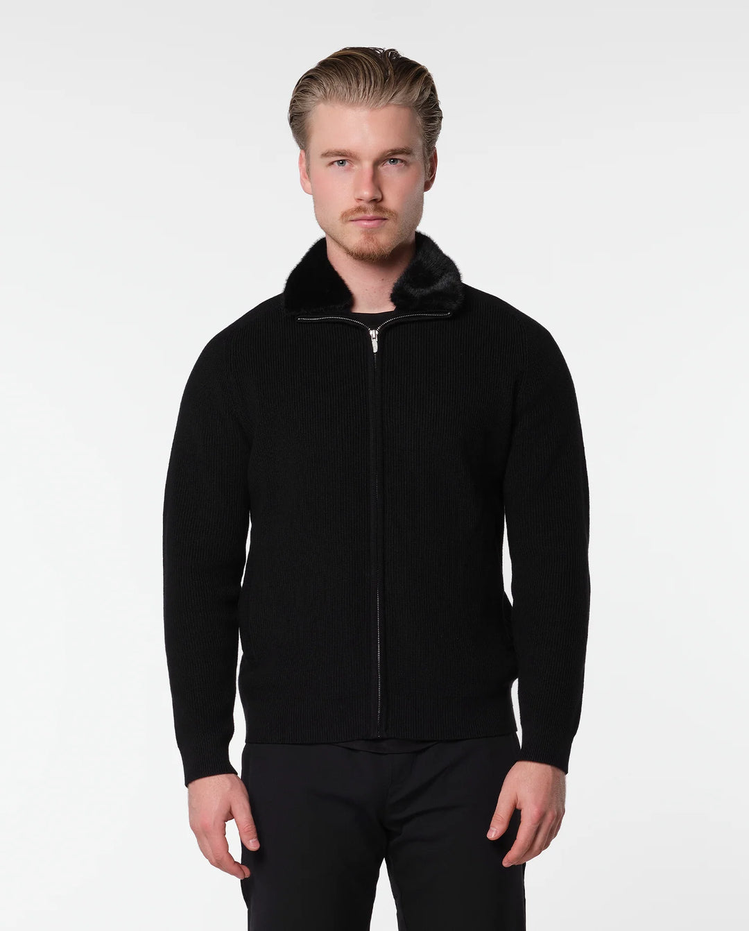 RIMA - FURNECK JACKET - BLACK