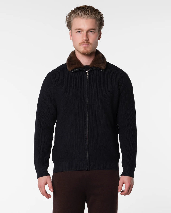 RIMA - FURNECK JACKET - NAVY