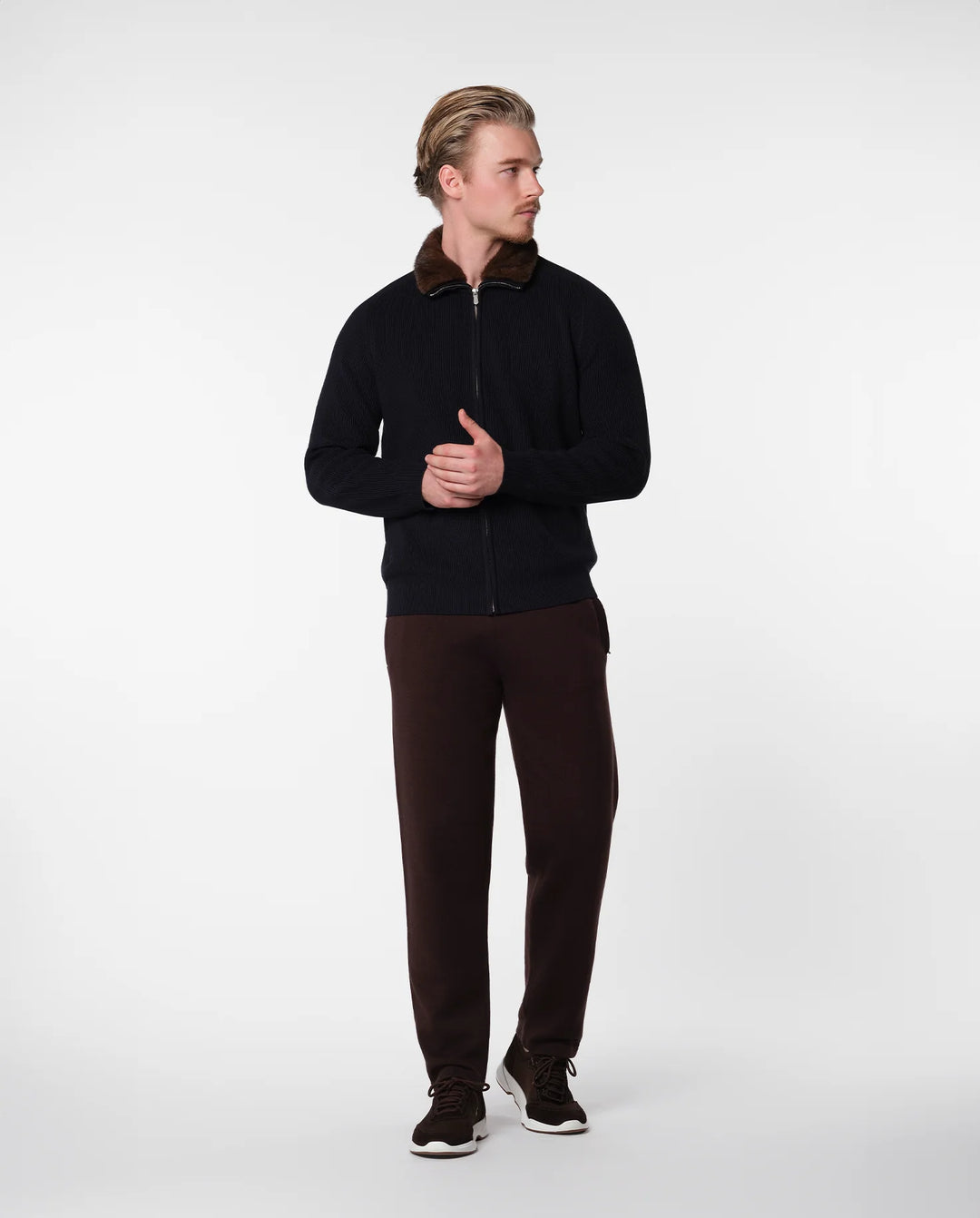 RIMA - FURNECK JACKET - NAVY