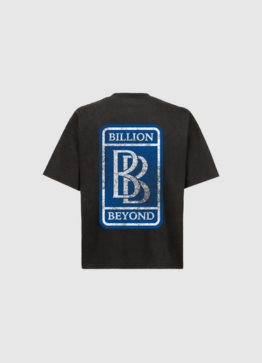 BILLION AND BEYOND - EMBLEM TEE - WASHED BLACK