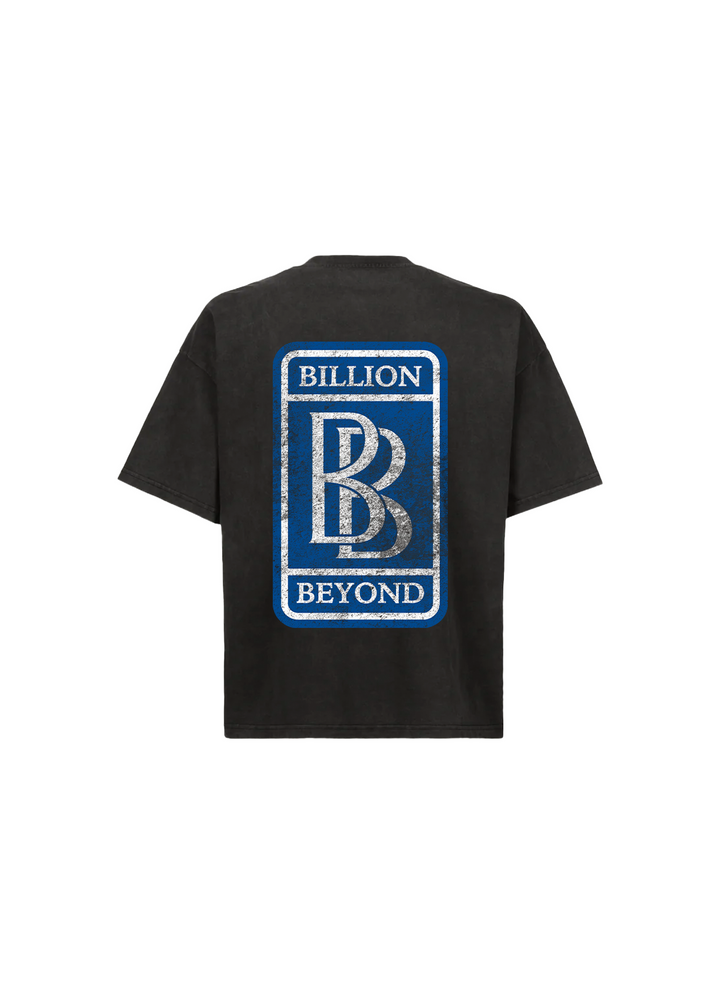 BILLION AND BEYOND - EMBLEM TEE - WASHED BLACK
