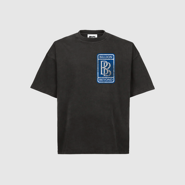 BILLION AND BEYOND - EMBLEM TEE - WASHED BLACK