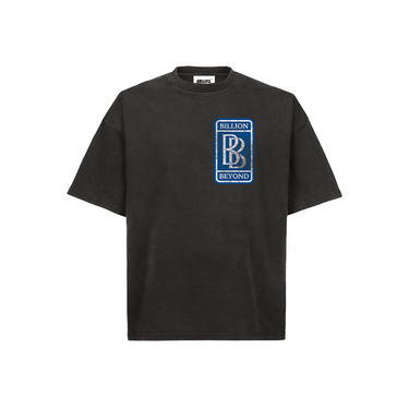 BILLION AND BEYOND - EMBLEM TEE - WASHED BLACK