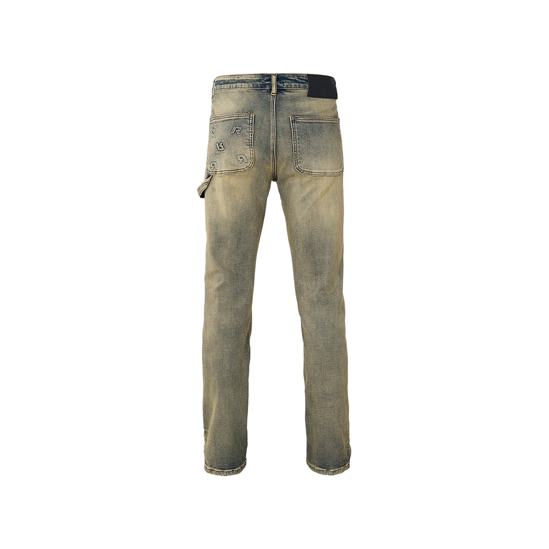 RIVERO - EMBOSSED STRAIGHT WORKER DENIM JEANS