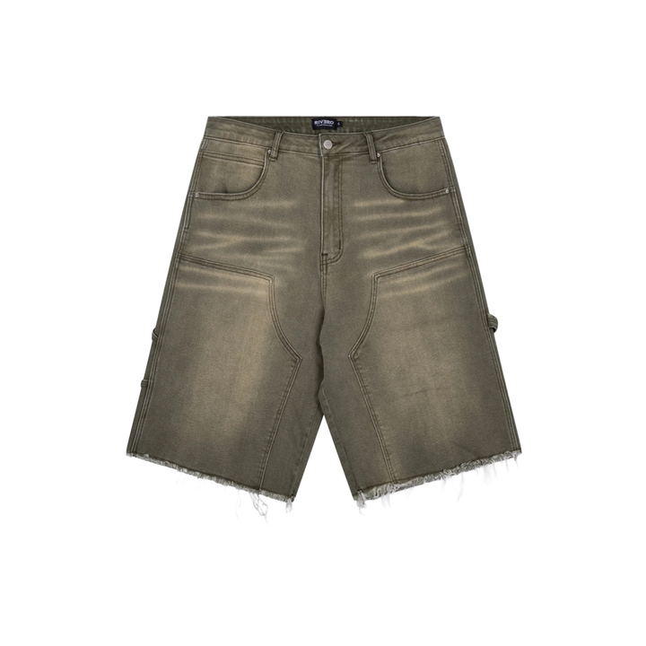 RIVERO - OLIVE FADE DENIM JORTS