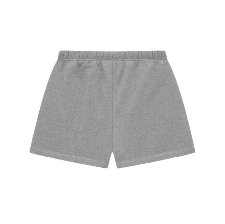 FEAR OF GOD ESSENTIALS - FW24 DARK HEATHER SHORTS - GREY/RED