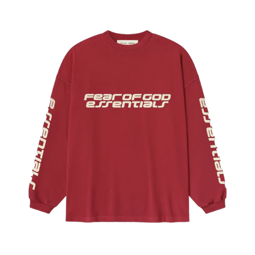 FEAR OF GOD ESSENTIALS - CRIMSON LONGSLEEVE SET